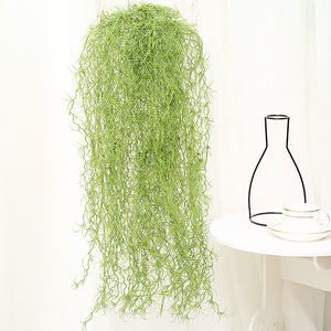 Planta Artificial Colgante de <span class=keywords><strong>Musgo</strong></span> <span class=keywords><strong>Español</strong></span>, Guirnalda Verde Rizada para Decoración de Interiores, Cesta de Pared, Reutilizable, MOQ Bajo - Product Image 4