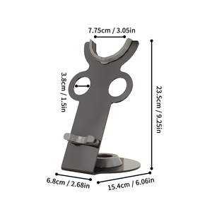 Soporte para secador de pelo, estante de almacenamiento de escritorio con soporte para secador de pelo Dyson, organizador de tipo vertical de color blanco y negro - Product Image 2