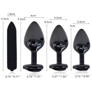 Runyu — masseur Vaginal à perle lisse en métal noir, vibreur <span class=keywords><strong>de</strong></span> fessier, Base anale, godemichet, <span class=keywords><strong>jeux</strong></span> pour adultes - Product Image 5