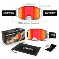 Masque de motocross à dégagement rapide avec vision large, système de déchirement laminé, anti-UV, pour moto tout-terrain
