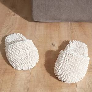 Pantuflas de microfibra de chenilla para mujer, ligeras, de doble capa, cuadradas, para interiores, suaves, lavables, para limpieza del baño. - Product Image 3