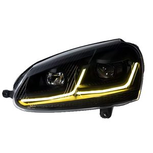 Nouvel ensemble de phares <span class=keywords><strong>LED</strong></span> 12V en gros 6000K avec DRL et clignotants améliorés pour VW <span class=keywords><strong>Golf</strong></span> 5 2006-2010 Ajustement parfait - Product Image 4