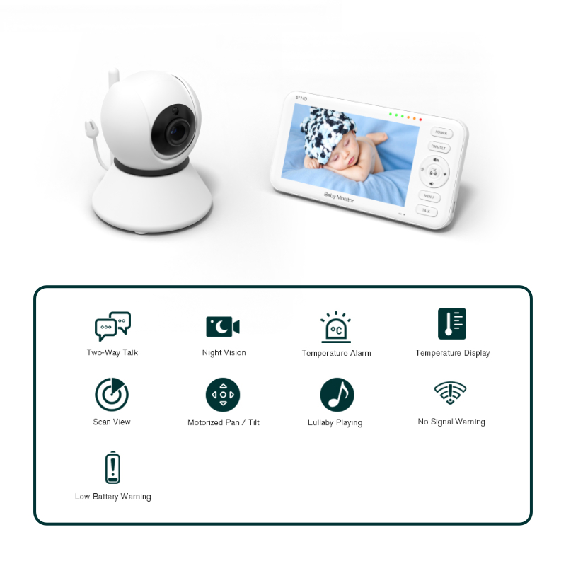5inch good quality HD for baby stroller baby security camera baby monitor