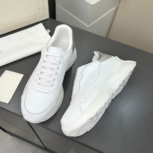 Sneakers basses de style designer pour hommes et femmes, en cuir premium, à lacets, chaussures décontractées pour tous les jours - Product Image 3