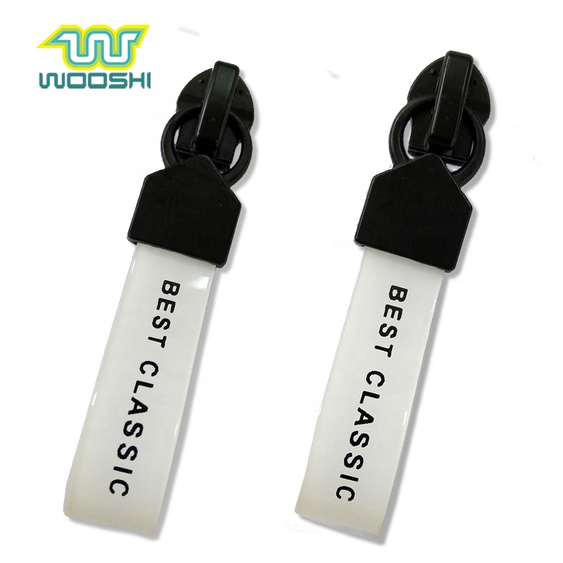 Аксессуары для сумки через плечо, Съемник на молнии, резиновый Съемник на молнии белого цвета для сумок-тоутов, Реверсивный слайдер на молнии