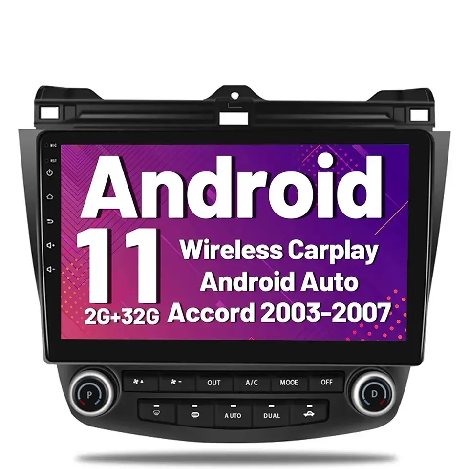 Suokula 10.1 "안드로이드 11 자동차 스테레오 라디오 혼다 어코드 2003-2007 Carplay 안드로이드 자동 GPS 와이파이 Hifi 오디오