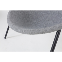 Fauteuil inclinable moderne en feutre recyclé, éco-responsable, avec structure métallique thermoformée, directement de l'usine, pour entrepôt de loisirs