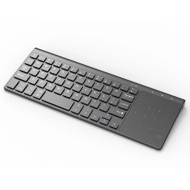Keyboard komputer nirkabel kecil, papan ketik Gaming Tv nirkabel 2.4g, Tv pintar eksternal kendali jarak jauh