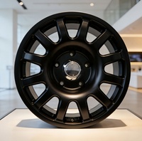 Nouvelles jantes en alliage d'aluminium Flrocky, moulées sous pression, 17 pouces, 4x4, garantie 3 ans, multi-rayons, noires (jantes de voiture)