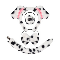 Serre-tête en peluche chien tacheté de dessin animé pour Pâques, accessoire de cheveux en tissu pour l'hiver