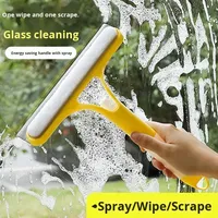 Outil de nettoyage du verre multifonctionnel, raclette en microfibre plastique, pulvérisation double face, essuyage, nettoyage des fenêtres ménagères, élimination de la poussière