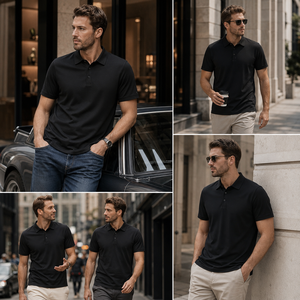 Polo Sportiva JNEI Personalizzabile con Logo, in Fibra Smerigliata, 150gsm, Protezione Solare, Asciugatura Rapida, in Poliestere, da Uomo - Produttore - Product Image 4