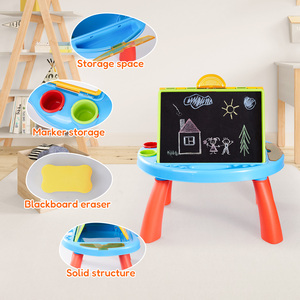 Tableau de dessin double face en plastique pour enfants, ensemble tableau noir et tableau blanc pliable, chevalet artistique éducatif, jouet créatif d'apprentissage 12 3-6 - Product Image 3
