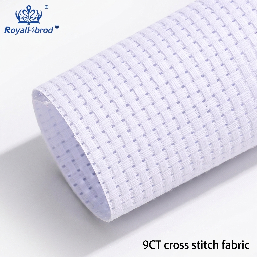9CT Cross Stitch Fabric 100x 150cm, White, Customizable Printing and Size