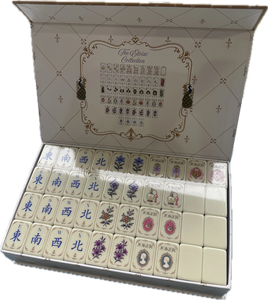 Nouvel ensemble de Mahjong américain de style victorien vintage avec design ton sur ton et dos en écaille de tortue pour la famille |   La série <span class=keywords><strong>Eloise</strong></span> - Product Image 5