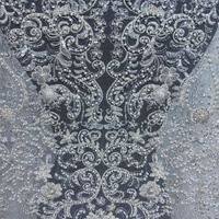 Nouvelle dentelle haut de gamme faite à la main pour rideaux, broderie de sequins, perles, robes de mariée et vêtements pour enfants