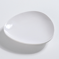 Ensembles d'assiettes rétro de 6 pouces vaisselle assiette alimentaire blanche en mélamine plastique réutilisable sans vaisselle cassable pour mariage d'hôtel restaurant
