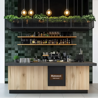 Meubles de bar vintage écologiques pour bar à domicile et salon, designs de kiosques commerciaux pour cafés à vendre