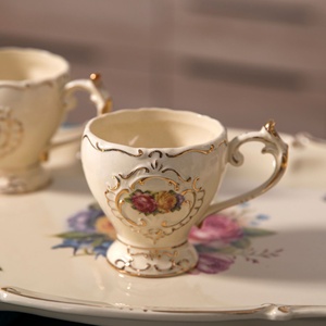 Low Priced European Style Palace Rose Pattern Afternoon Tea Coffee Set - Product Image 4
