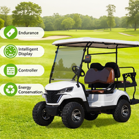 Voiture de golf électrique à 4 roues Rainbow, 4 places, batterie au lithium 48V 50-100KW 50-70kWh, carrosserie en acier, vitesse maximale de 45 km/h, véhicule électrique professionnel
