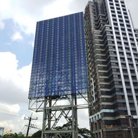 Écran de façade de bâtiment au meilleur prix, affichage de maille de rideau de led d'extérieur de p6