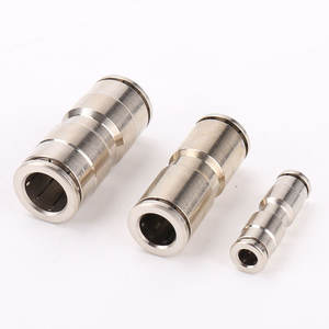 Acoplamiento Neumático de Conexión Rápida Serie PU, Recubierto de Níquel y Cobre, Reductor Recto PU6-8-10-12, Totalmente Recubierto de Níquel y Cobre - Product Image 3