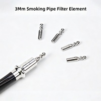 Filtre à pipe Erliao en métal de 3 mm, accessoires pour pipe à fumer, filtre à pipe portable effet miroir, accessoires pour fumeurs en vente