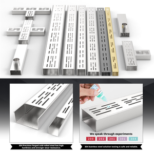Canal de Drenaje Personalizable de Acero Inoxidable 304 – Modelo para Exteriores de Alta Calidad y Resistencia - Product Image 4
