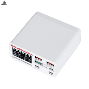 Cargador USB de pared 6 en 1, pantalla LCD, múltiples puertos PD 65W, cargador súper rápido tipo C, Cable para 5V 9V 100W para cargador de iPhone - Product Image 5