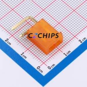 DLL-5569-2AW-GOLD-OR Wire-to-Board Pin Header Bent Lead Through Hole,P=4.2mm Connector 2x1P 4.2mm Right Angle Insert 2P - Product Image 1