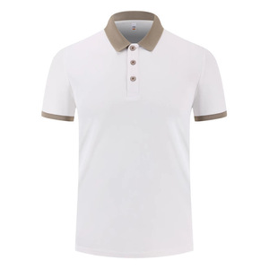 Customized Polo Shirt Solid Color Contrast Trim Short Sleeve For Daily Wear - Product Image 3