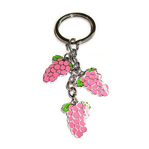 คุณภาพดีผู้ผลิตผลไม้พวงกุญแจโลหะ Rhinestone กระเป๋า Charm อุปกรณ์เสริมที่กำหนดเองสตรอเบอร์รี่พวงกุญแจ - Product Image 5