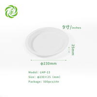 Assiettes jetables en amidon de maïs avec logo personnalisé, 6/7/8/9/10 pouces, rondes, écologiques, pour aliments, vente en gros, robustes