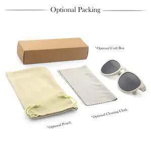 Gafas de sol de paja de trigo Ovalada para hombre y mujer, lentes de PC con logo personalizado, respetuosas con el medio ambiente, nuevas, 2022