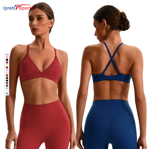 <span class=keywords><strong>Soutien</strong></span>-<span class=keywords><strong>gorge</strong></span> <span class=keywords><strong>de</strong></span> sport pour femme à col en V profond, <span class=keywords><strong>bretelles</strong></span> réglables, dos croisé, pour yoga, fitness, gym, course à pied et activités <span class=keywords><strong>de</strong></span> plein air - Product Image 1