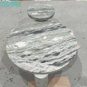 Tavolino da Caffè HZX in Pietra Naturale Personalizzato, Lussuoso Arredo Shangri-La in Marmo Verde Giada per Decorazione Soggiorno - Product Image 5