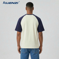 T-shirts unisexes 200 GSM 100% coton biologique, logo personnalisé, coupe oversize, grandes tailles, manches raglan, gaufré uni, style chinois