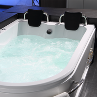 Baignoire SPA Hydrothérapie 2 Places Inclinable avec Robinet et Douchette Complets, Réglage de Massage Facile, Fournisseur Usine Foshan