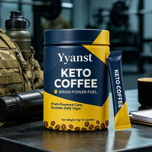Café Instantáneo Keto Plant Powered Care Sustain Daily Vigor Brain Power Fuel para la Mañana, Estudio, Trabajo y Viajes 10g*10 - Product Image 2