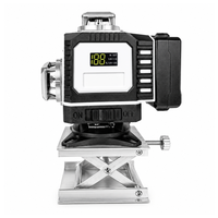 Niveau laser vert auto-nivelant à 12 ou 16 lignes avec base rotative pour l'alignement horizontal et vertical