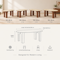 Table à manger ovale contemporaine en travertin, avec pieds en bois de frêne cintrés et plateau en pierre frittée, pour une décoration intérieure élégante
