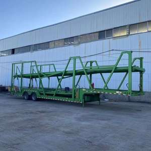 Semi-remorque porte-voitures à 2 essieux neuve ou d'occasion, camion de transport de véhicules avec remorque porte-voitures en vente - Product Image 3