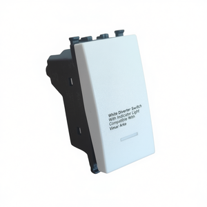 Interrupteur inverseur blanc avec voyant lumineux compatible avec Vimar Arke - Product Image 3