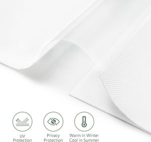 Rèm cuốn zebra hai lớp ngày đêm tùy chỉnh màu trắng, không cần dây điều khiển - Product Image 2