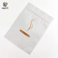 Sacs transparents en Mylar, Design personnalisé, fermeture éclair, givré, sacs en Mylar blanc mat, Logo en or Rose pour boucles d'oreilles, perruque, pièces