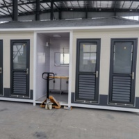 Toilettes mobiles préfabriquées de qualité marine anti-corrosion pour la côte, avec revêtement personnalisé, imperméables, cabine WC extérieure
