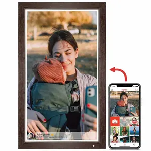 Bingkai foto Digital seni WiFi 21.5 inci dengan Frameo APP pembagi gambar secara instan bingkai gambar Digital