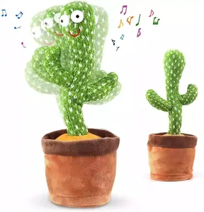 Dancing Cactus Toy 60 Songs Singing Talking Record Repeating What You say Electric Cactus