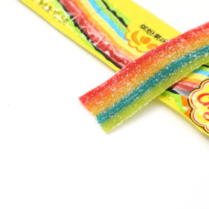 Vente en gros de bandes aigres Chupas Chupps, bonbons sucrés à mâcher arc-en-ciel aromatisés fruités, dans un sac, emballage à base de sucre - Product Image 2