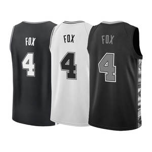 2025 nuove maglie da basket cucite/stampa a caldo San Antonio #4 De'Aaron Fox - Product Image 2